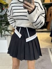 Ters Kemer Piliseli Sort Etek