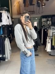 Kisa Çizgili Blazer Ceket