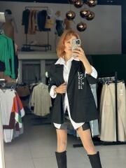 KOL BASKILI BLAZER CEKET