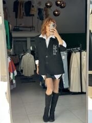 KOL BASKILI BLAZER CEKET