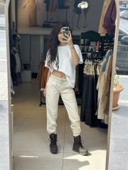 Paça Lastikli Gabardin Pantolon
