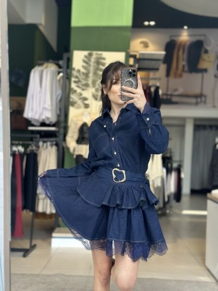 Dantel Detay Jean Elbise