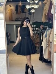 Sifir Kol Mini Elbise
