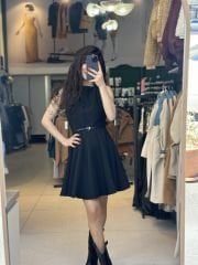 Sifir Kol Mini Elbise