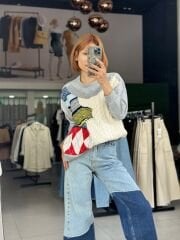 Twist Model Triko Detay Sweatshırt