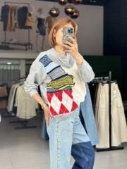 Twist Model Triko Detay Sweatshırt