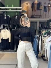 Bisiklet Yaka Ajurlu Bluz