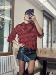Saçakli Sifon Bluz