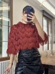 Saçakli Sifon Bluz