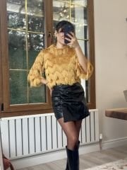 Saçakli Sifon Bluz
