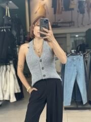 Rambo Kesim Gri Triko Yelek