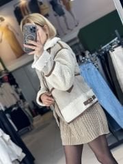 İçi Keçeli Deri Garnili Zara Model Mont