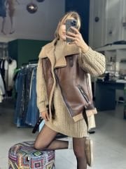 İçi Keçeli Zara Model Deri Yelek