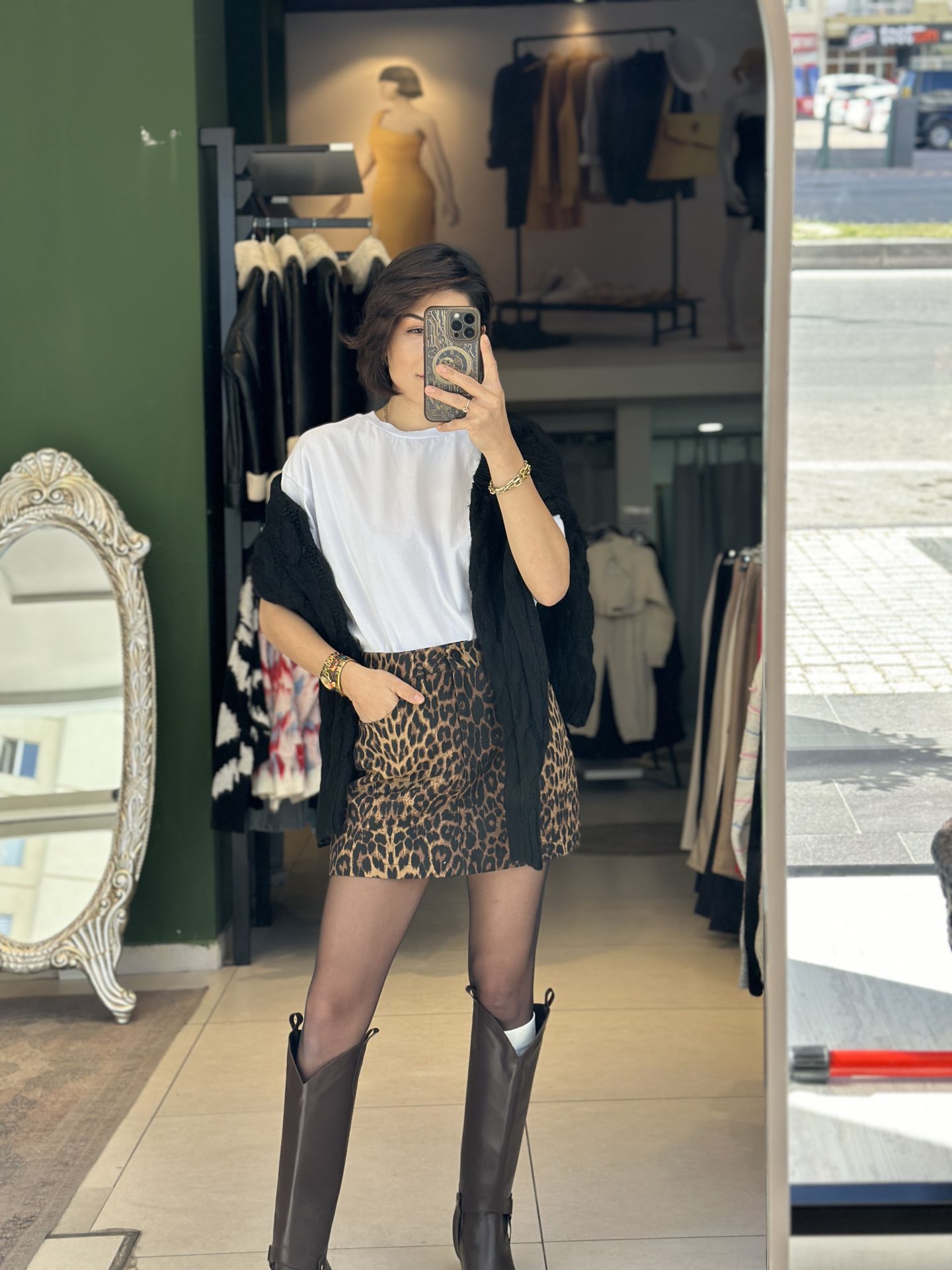 Leopar Desen Jean Etek