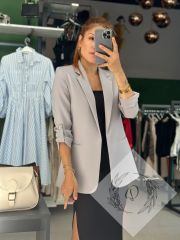 Kol Çıtçıtlı Astarlı Blazer Ceket