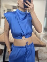 Saten Bluz&Pantolon Takim