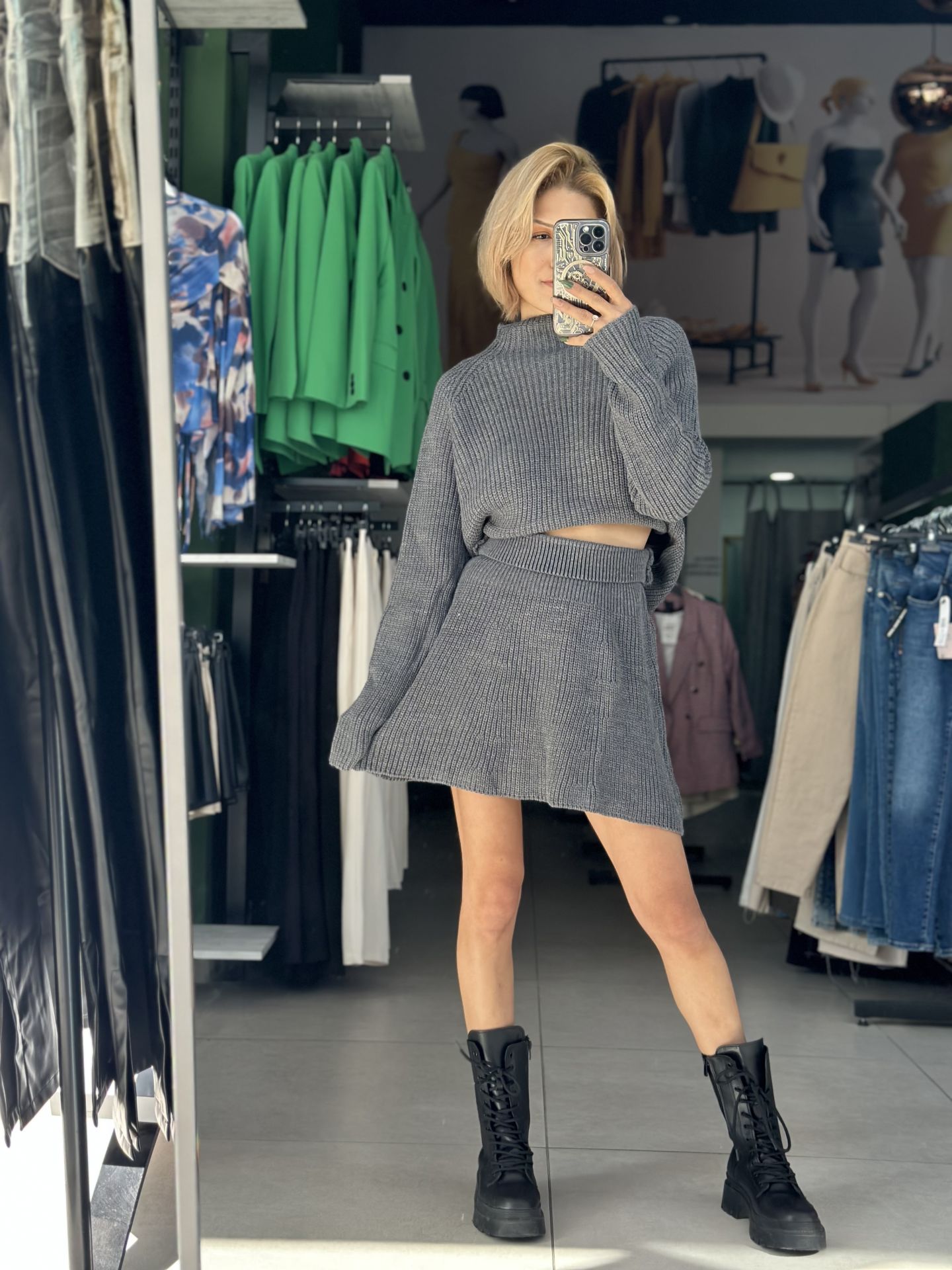 Zara Model Triko Etek-Kazak Takım