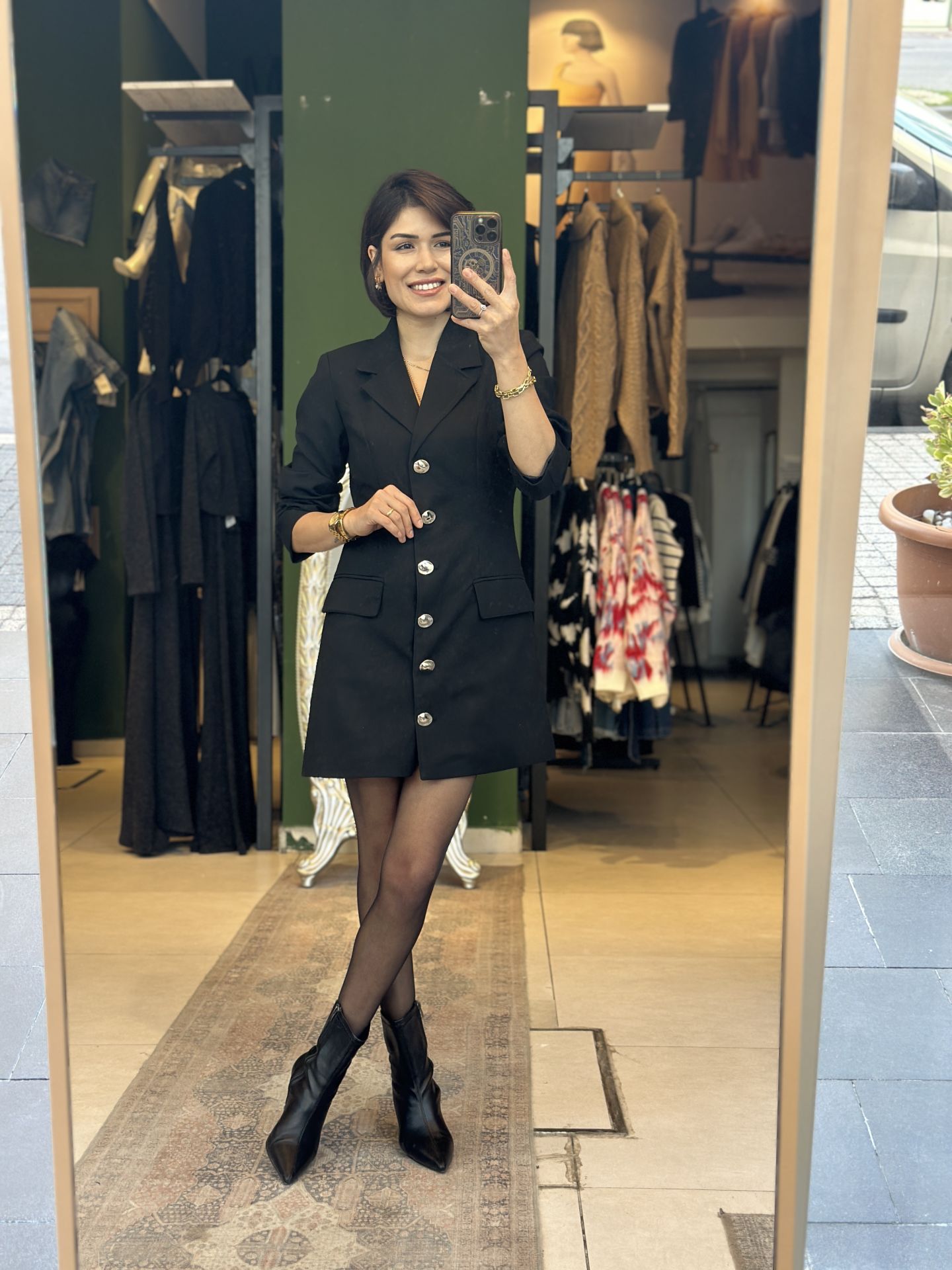 Uzun Blazer Ceket-Elbise