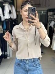 Cep Detay Kisa Gömlek