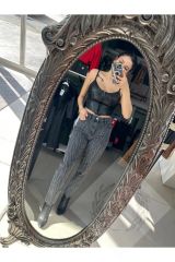 Üzeri Taşlı Mom Jean