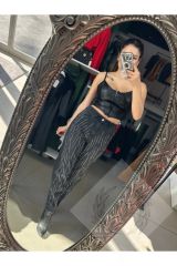 Üzeri Taşlı Mom Jean
