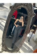 Üzeri Taşlı Mom Jean