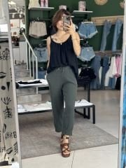 Paça Pensli Müslin Pantolon