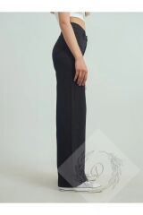 Siyah Palazzo Denim Pantolon