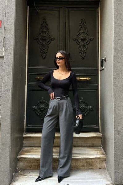 Kemerli Palazzo Pantolon