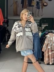 İçi Peluş Kapüşonlu Sweatshırt