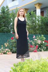 İç Astarlı File Elbise