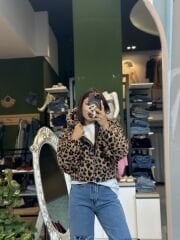 Leopar Desenli Pelus Mont