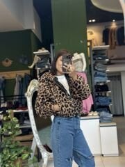 Leopar Desenli Pelus Mont