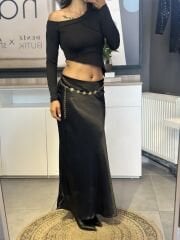 Maxi Uzun Saten Etek
