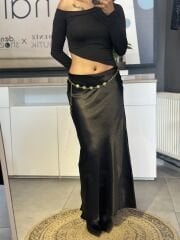 Maxi Uzun Saten Etek