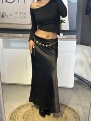 Maxi Uzun Saten Etek