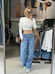 Wide Leg Jean Pantolon