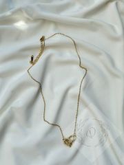 Taşlı Tifany Çelik Kolye