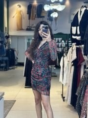 Desenli Sifon Elbise