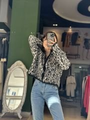 Leopar Desen Ceket