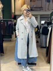 Dört Düğme Oversize Kaşe Kaban