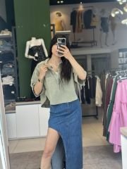Kisa Kol Eskitme Gömlek
