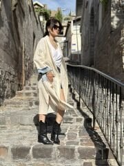 Kot Garnili Bej Kimono