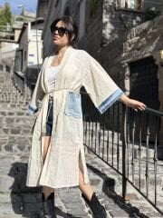 Kot Garnili Bej Kimono