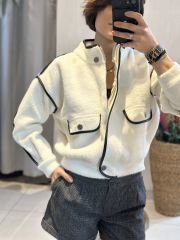 Angora Deri Geçisli Ceket