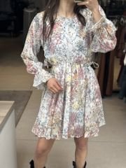 Çiçekli Sifon Elbise