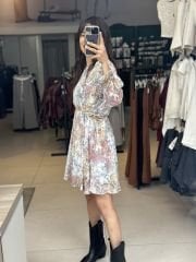 Çiçekli Sifon Elbise
