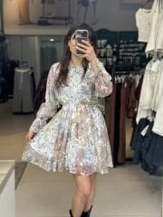 Çiçekli Sifon Elbise