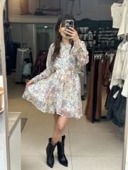 Çiçekli Sifon Elbise