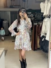 Çiçekli Sifon Elbise